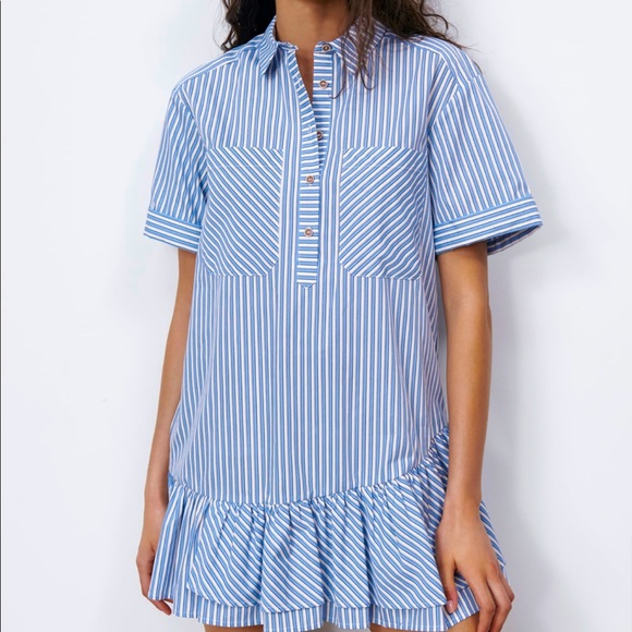 Zara Ruffled Mini Dress - Picture 2 of 7